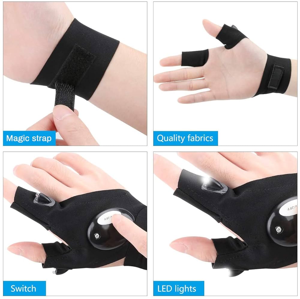 LED flashlight gloves