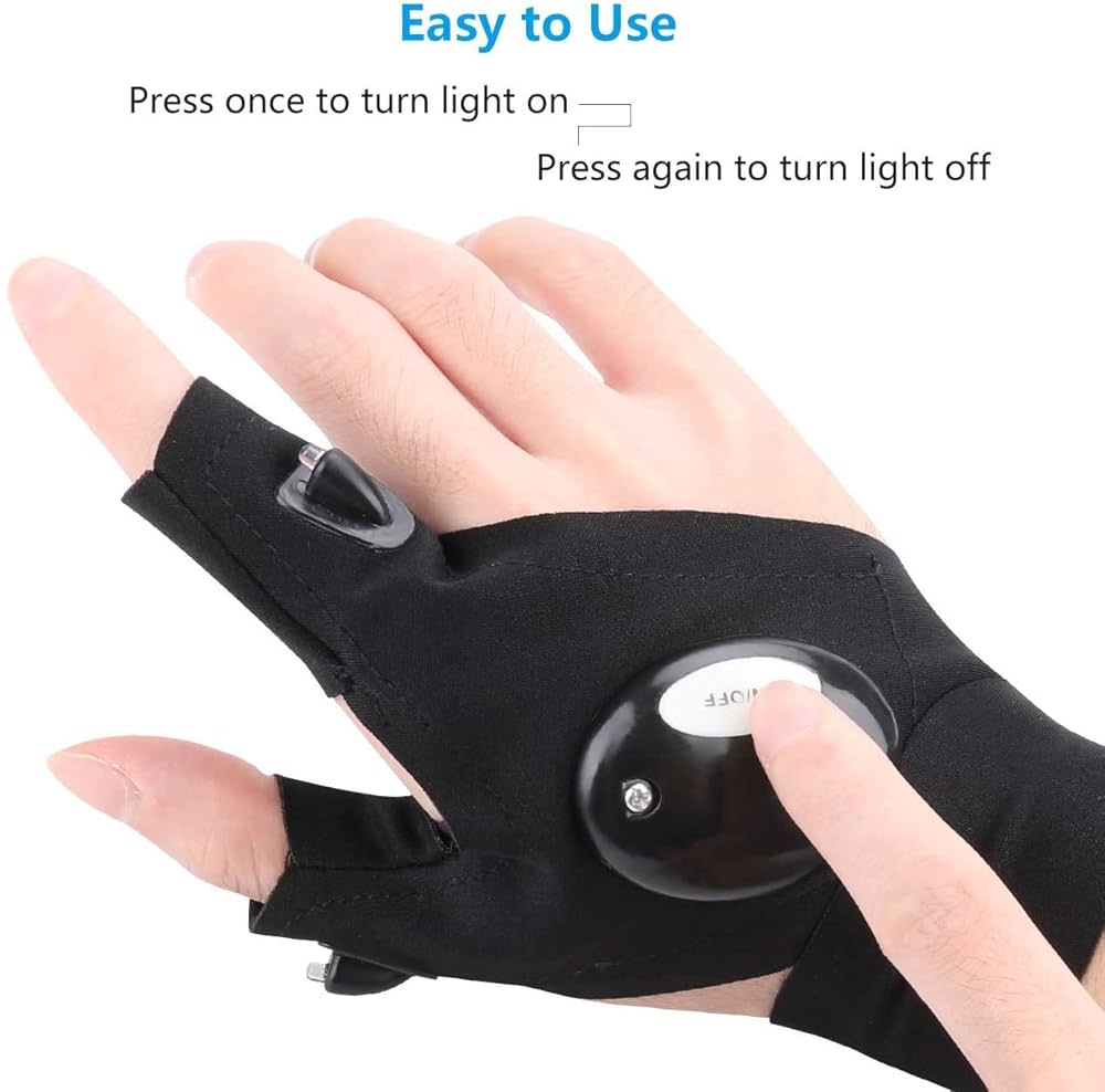 LED flashlight gloves
