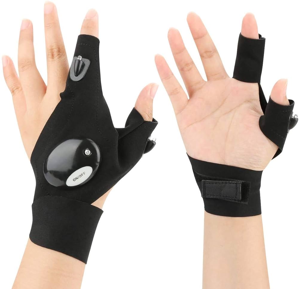 LED flashlight gloves