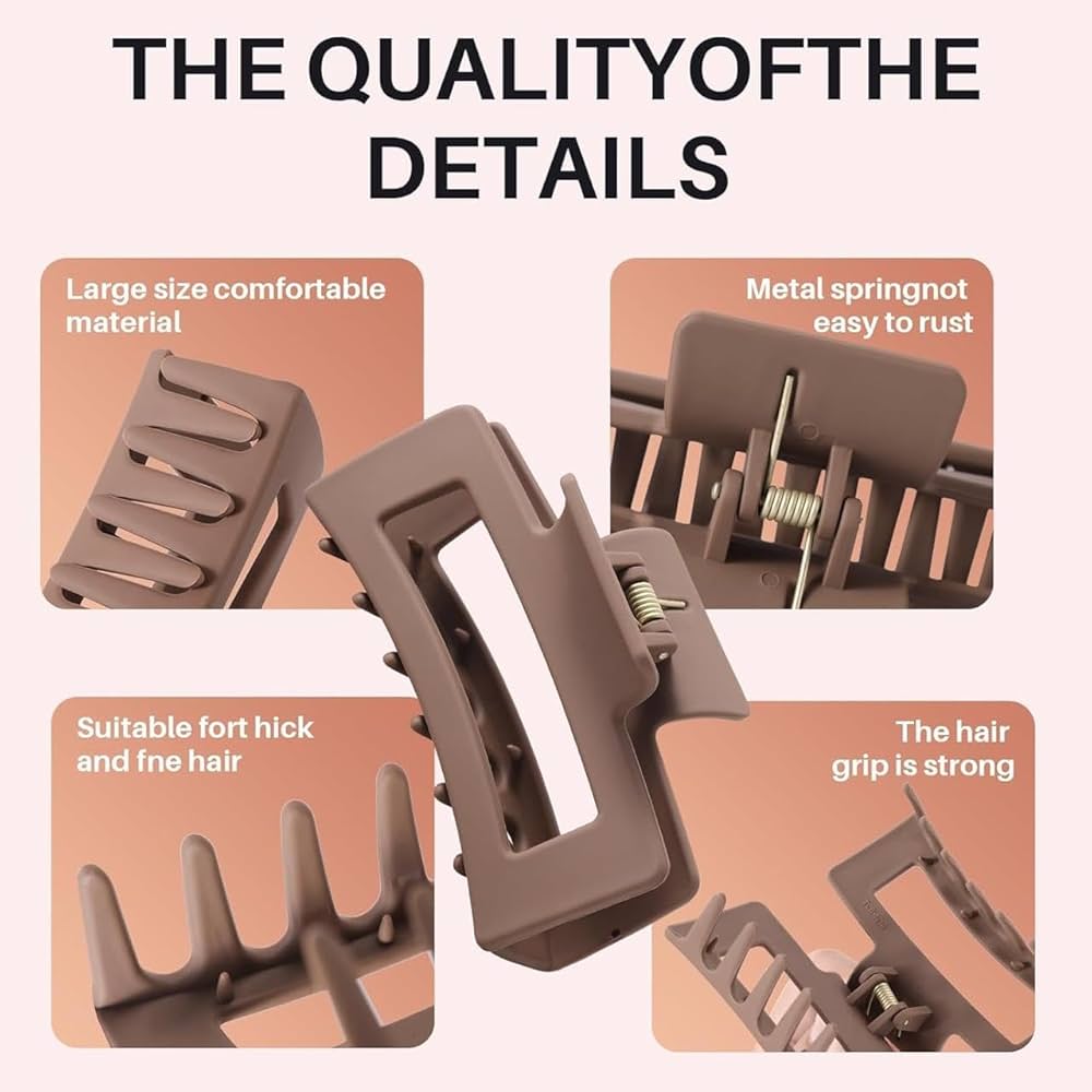 Soft Silicone Non Breakable Hair Claw Clips