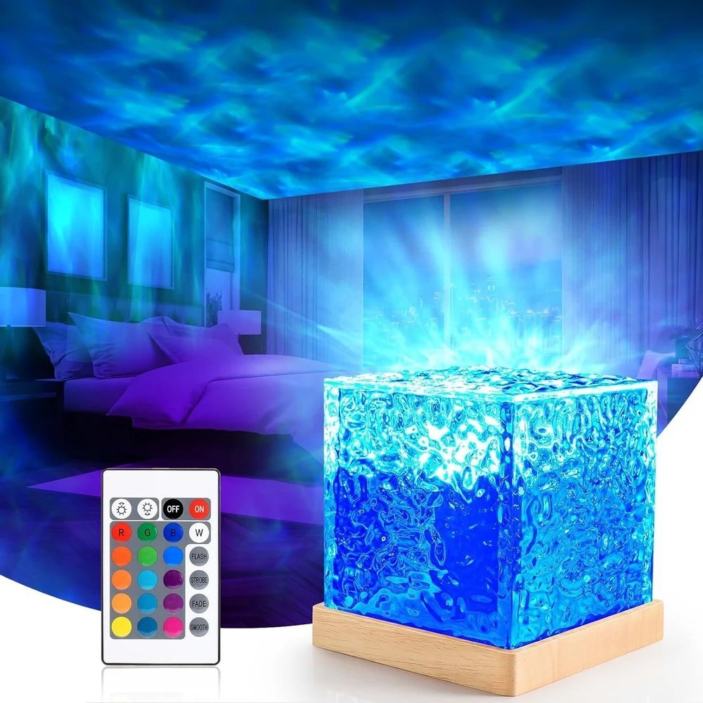 Color Adjustable Crystal Projector Table Light