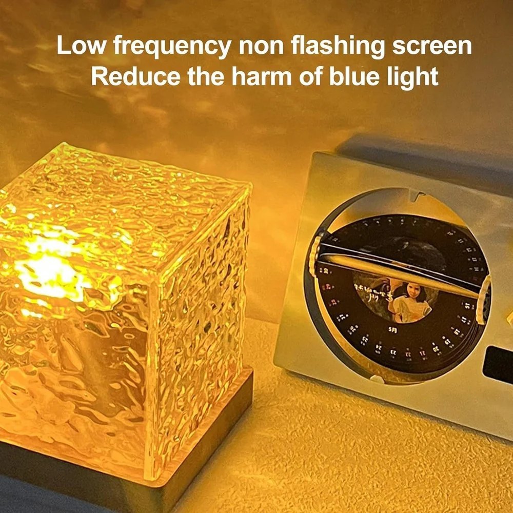 Color Adjustable Crystal Projector Table Light