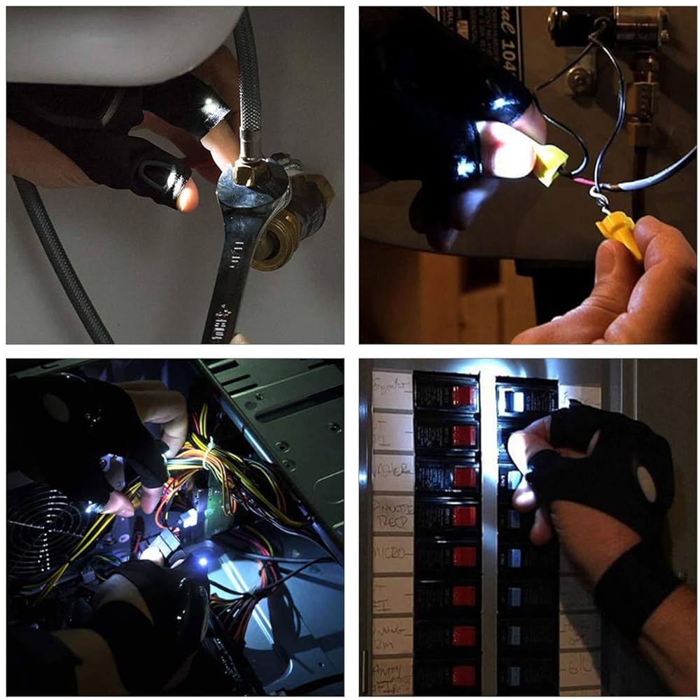 LED flashlight gloves