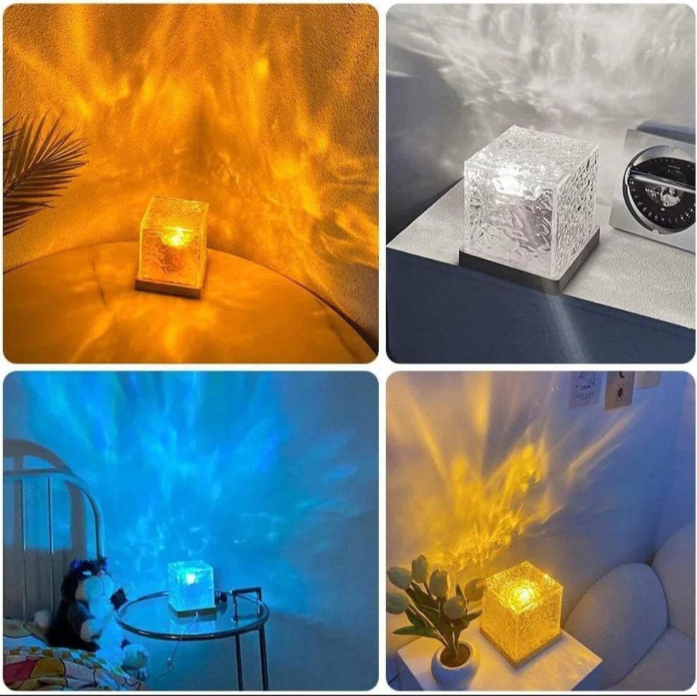 Color Adjustable Crystal Projector Table Light