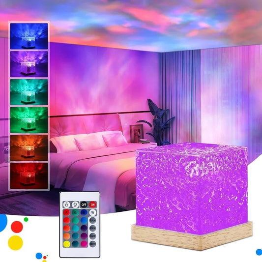 Color Adjustable Crystal Projector Table Light